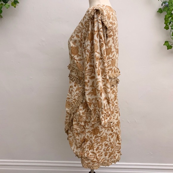 Cleobella Victoria Faux Wrap Floral Brown Dress Size XL - Picture 11 of 15